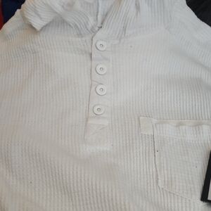 Kenneth Cole White Textured Casual Shirt